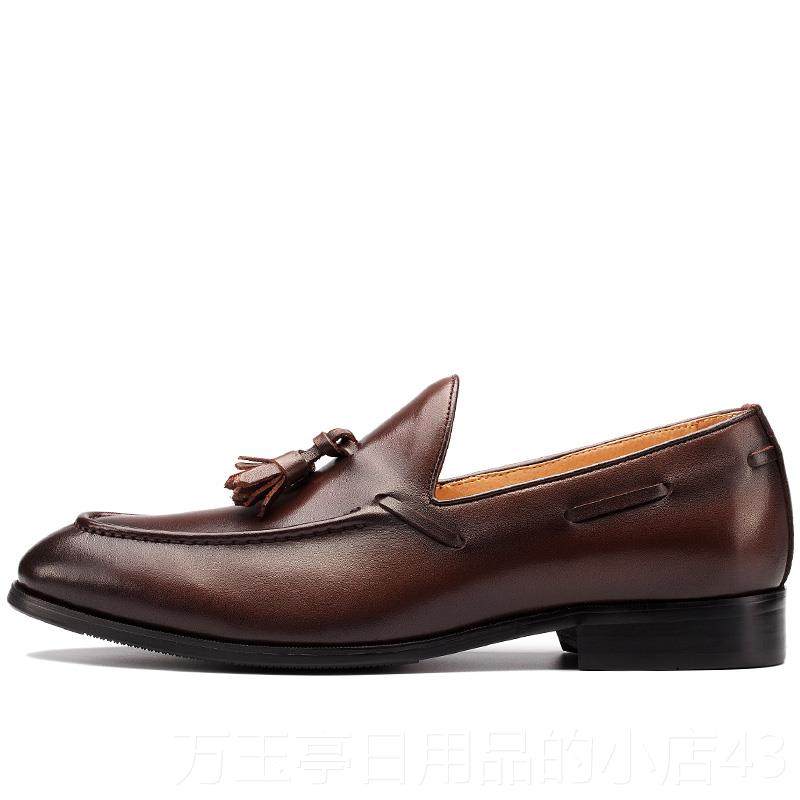 高档米莱休特男脚鞋真乐福鞋男流苏英伦闲皮鞋韩版懒人套一脚蹬潮,流行男鞋,乐福鞋（豆豆鞋）,淘宝优惠券,粉丝福利购,淘宝优惠卷