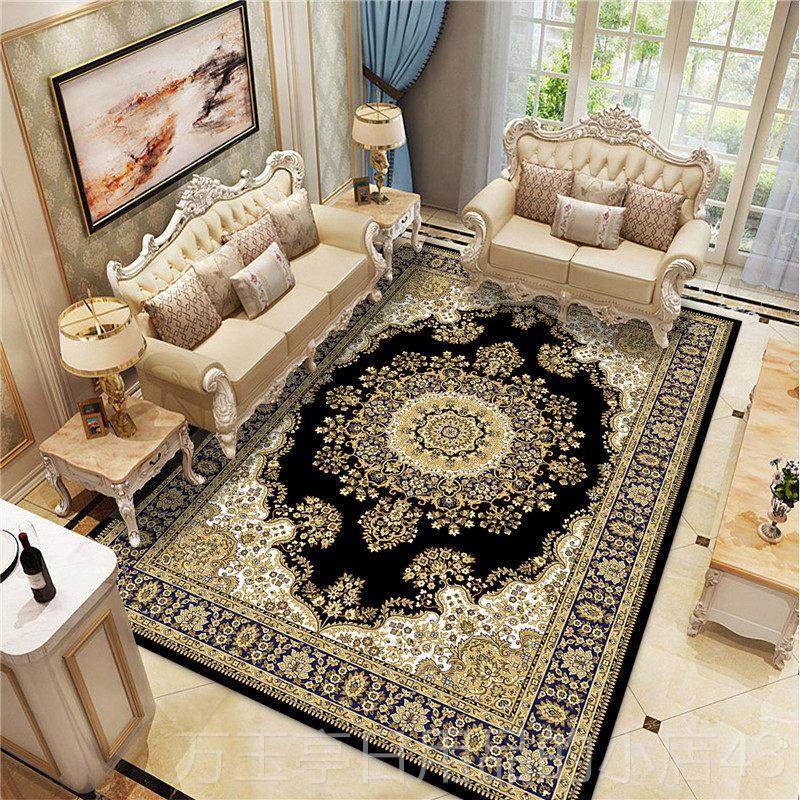 高档经典图案欧美式式客厅发茶几地前毯沙书房地毯轻奢品味地毯可