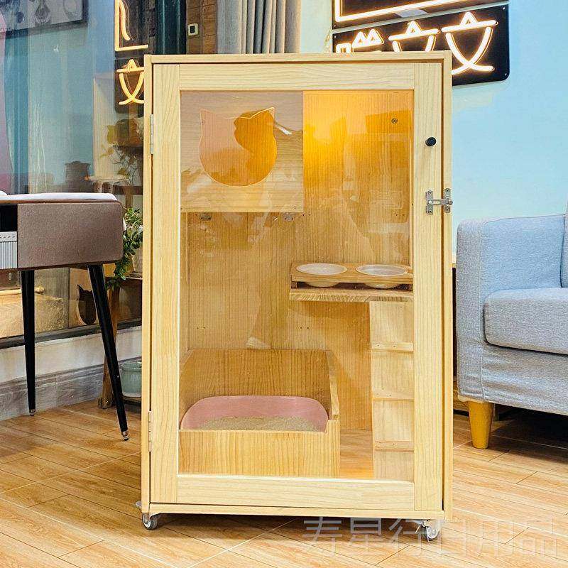 正品实木猫别墅猫笼子猫舍豪育华猫窝猫柜展示双柜层侧透明猫繁猫,宠物/宠物食品及用品,狗笼子,淘宝优惠券,粉丝福利购,淘宝优惠卷