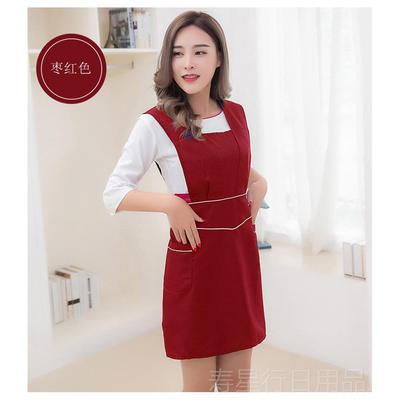 正品新美容院案锈工美甲工作服图定制Golo韩式时尚围裙厅作服餐防