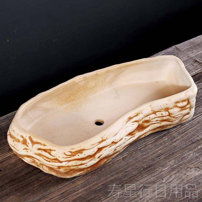 正品大号微景拼观盘陶瓷多肉花盆铜钱草碗盆培养鱼莲缸仿石水无孔,鲜花速递/花卉仿真/绿植园艺,花盆,淘宝优惠券,粉丝福利购,淘宝优惠卷