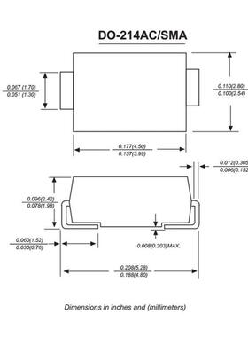 0S34SMA34V贴OVP片1N5822DO-214SAAC肖特基二极管
