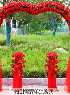 花拱门门庆花门结婚婚2dbcp4h2庆典新款绢花拱门绢铁艺幸福门