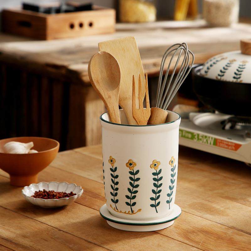 厨筷房子日式复古号筷桶大筒陶瓷筷筒家用筷笼沥水筷子AL100382收,餐饮具,餐具笼/架,淘宝优惠券,粉丝福利购,淘宝优惠卷