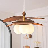 复古藤编餐厅线灯具设计风艺术吧368师台创意法吊式 中古实木餐桌