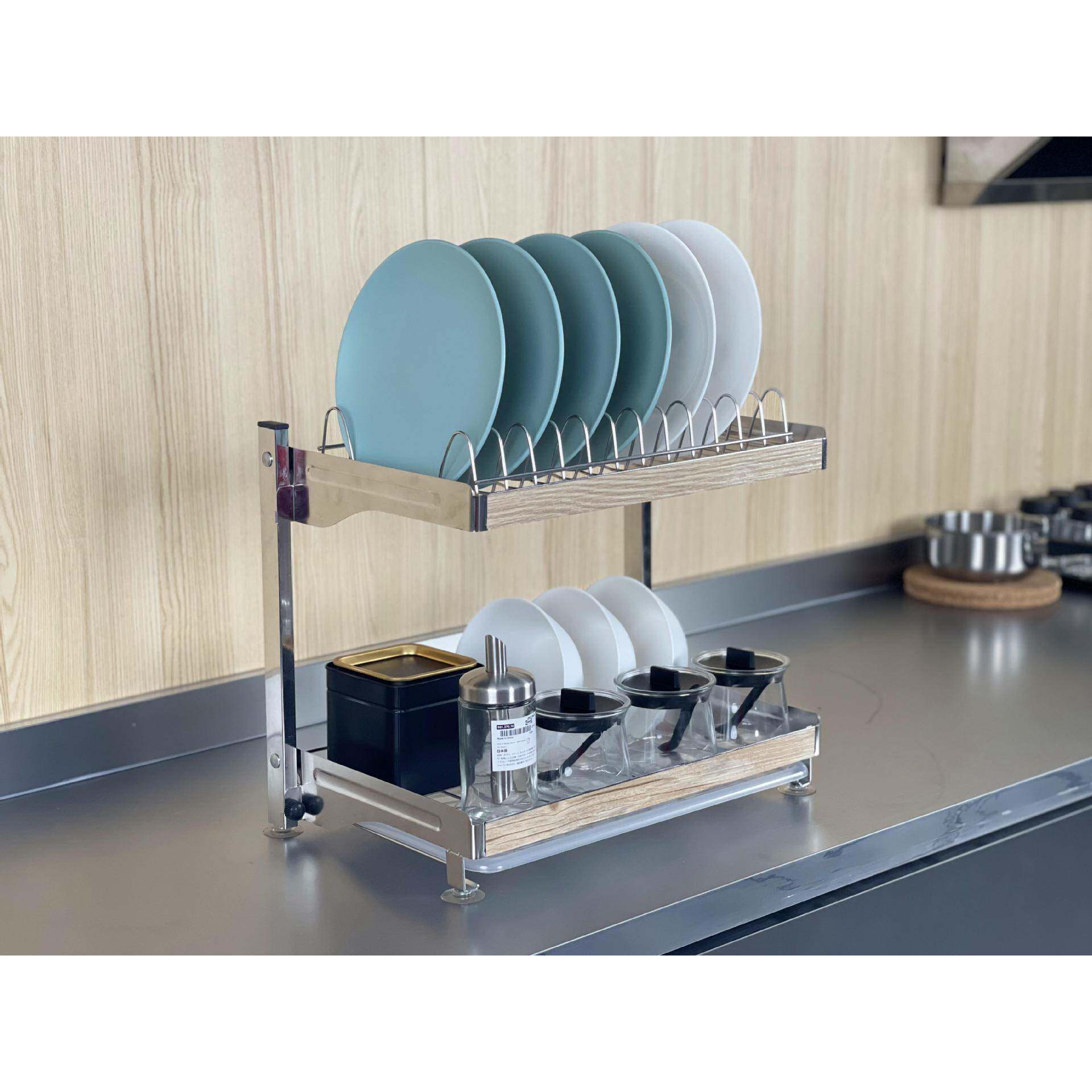 厨房多BB-1202/折叠置物不钢碗碟架挂墙折叠碗架碟架滤层水锈架