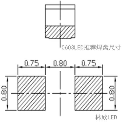 林欣e蓝电子06光03灯珠光贴片led发二极管0805JVV1206ld灯颜色齐