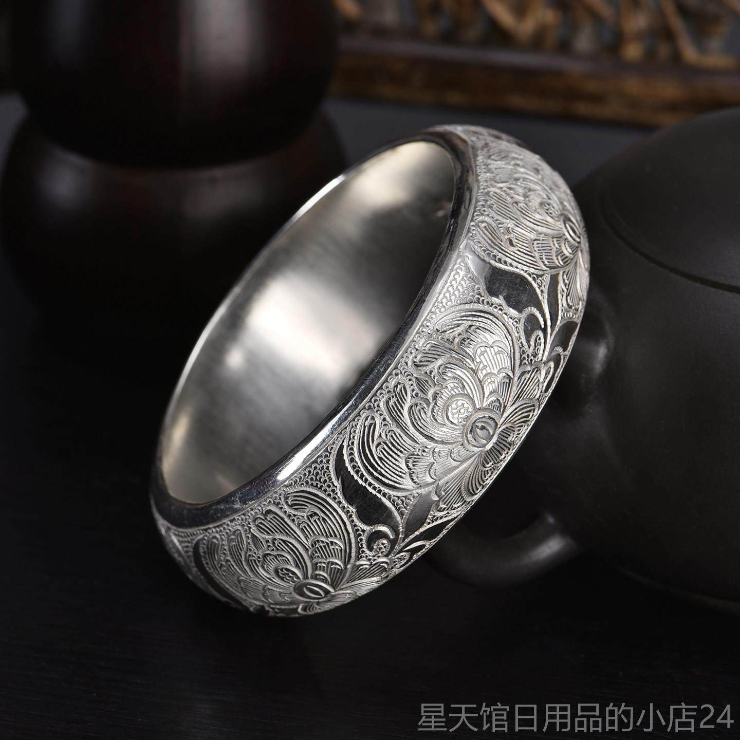 正品银手镯宽面2025年新宽尚版时9轻99款纯银女年款手工个性定制,饰品/流行首饰/时尚饰品新,银饰手镯,淘宝优惠券,粉丝福利购,淘宝优惠卷