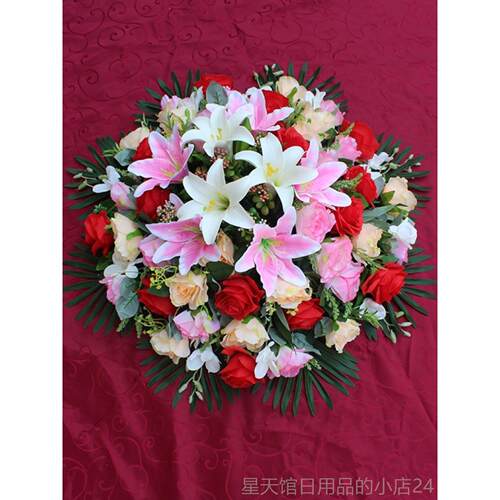 正品模拟圆桌花高店酒端店桌酒花电动大圆中台式花卉装饰转盘