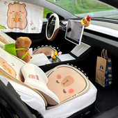 卡皮巴拉车内装 饰摆件女士汽车用品大全实用可爱车载好物坐垫
