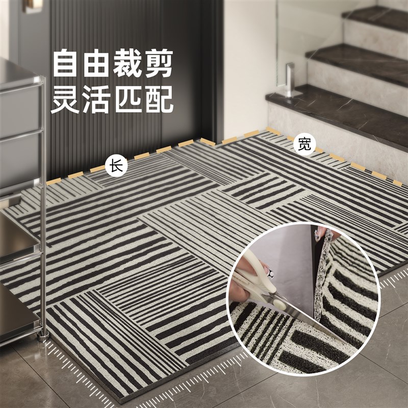 入户门地垫20新款丝圈进门门口家用垫子耐脏防滑可裁剪玄关地毯