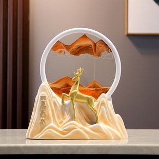 流沙画现代家居摆件创意沙漏玄关卧室客厅酒柜装饰品乔迁新居礼品