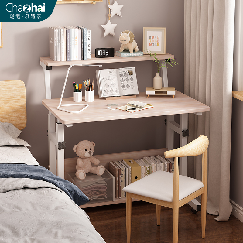 小户型可折叠笔记本电脑桌学生宿舍学习桌子可移动简易租房置物桌