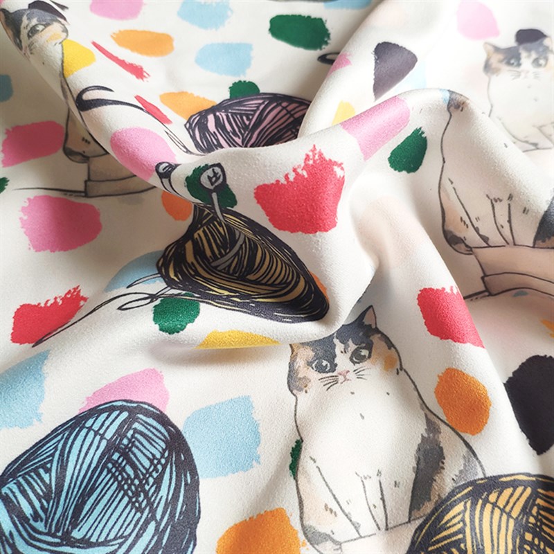 麂皮绒空气层/数码印花定制布料手工热转印面料/样卡8#