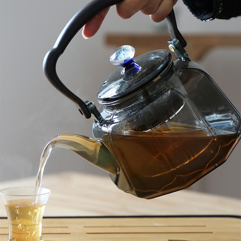 家用高端电陶炉套装八方来财四代提梁壶高硼硅耐热玻璃茶具