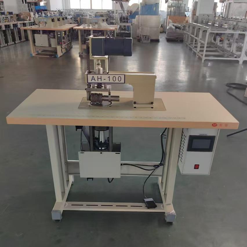 新款AH-100S智能追频超声波花边机纺织纤维面料压花机
