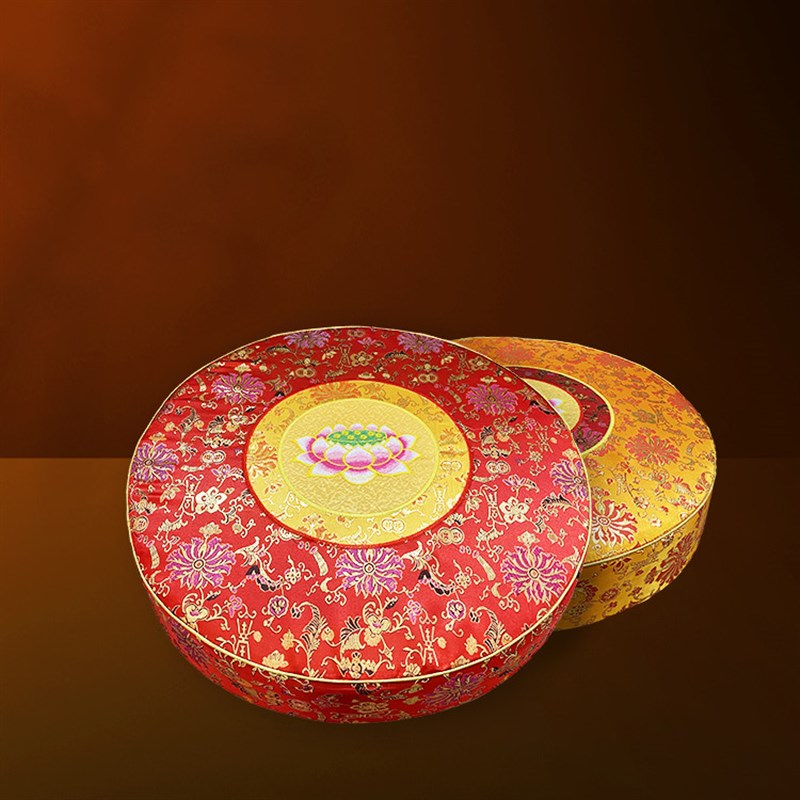 打坐垫九品莲圆形禅修垫家用高密度珍珠棉可拆洗拜佛垫莲花蒲团