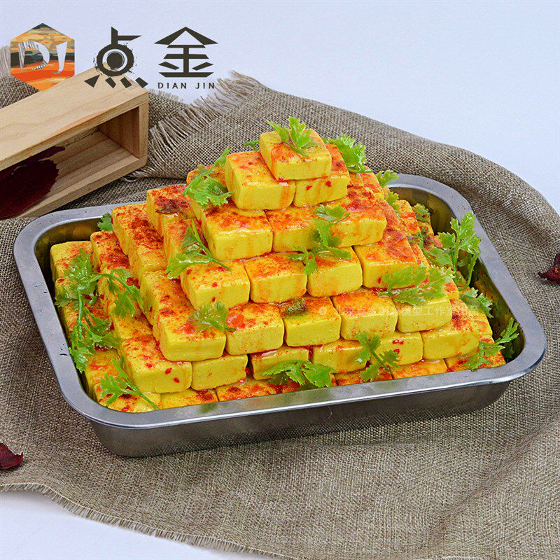 仿真包浆豆腐模型云南特色小吃蘸水炸豆腐臭豆腐油炸夜市样品定制
