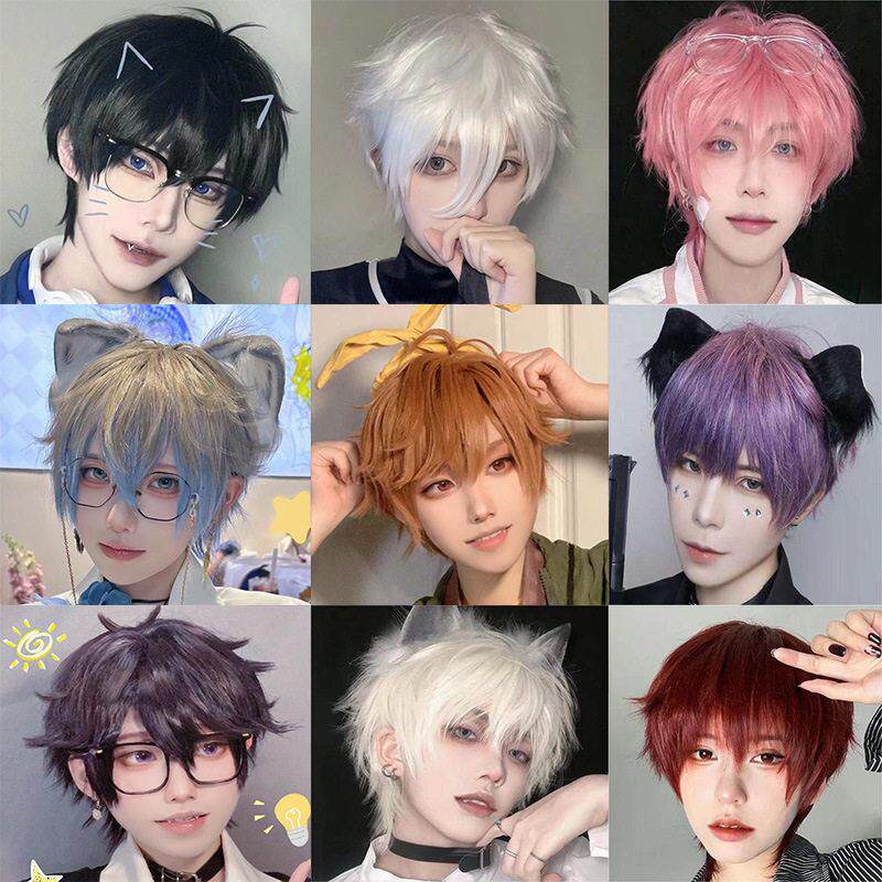假发男女同款短直发cosplay万用款短发日系网红伪正太日常款