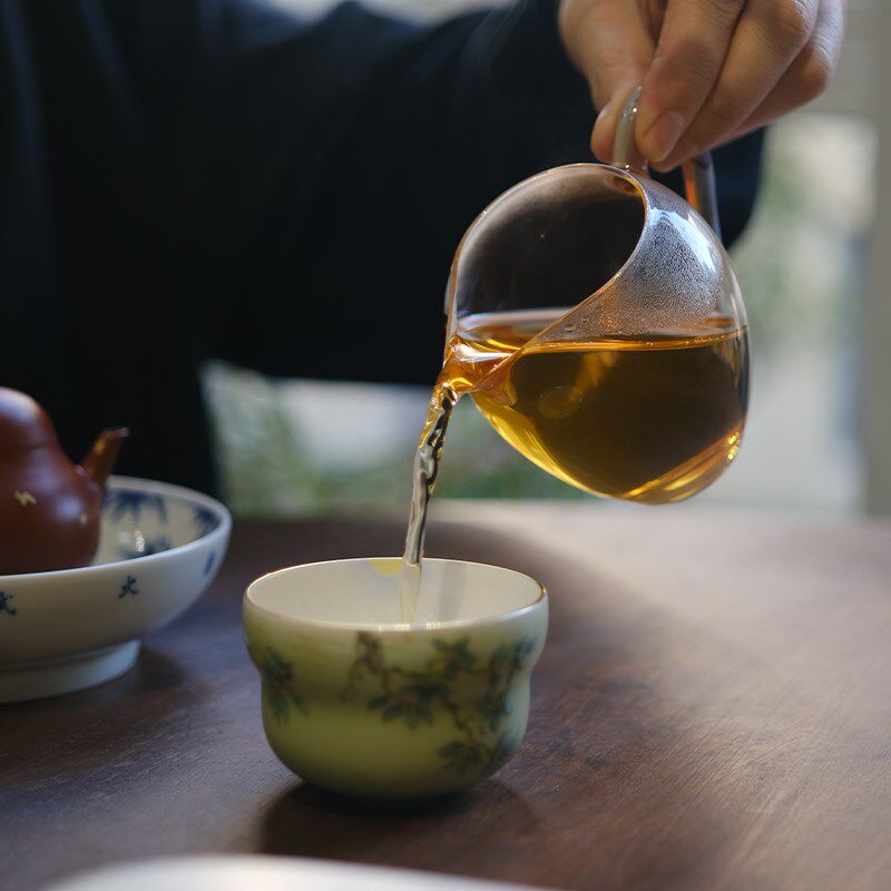 小谦山房玻璃公道杯高档手工高硼硅耐热不烫手茶海茶道茶配分茶器