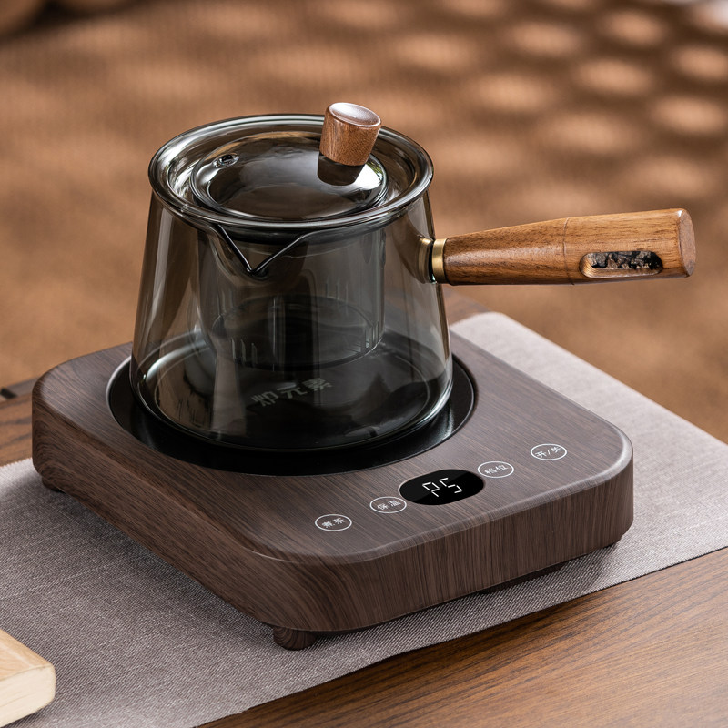 木把煮茶壶侧把煮茶器黑晶炉家用套装加厚耐高温带过滤泡茶壶茶具