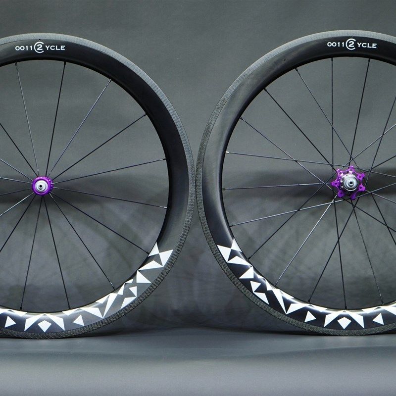 0011cycle轮组24款R2圈刹碳纤维公路车轮组超轻真空车圈