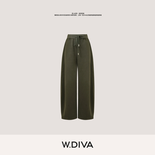 W.Diva【押韵】太古棉弹力腰头微型镰刀裤型品质长裤3K180X193