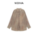 W.Diva 51S191544 衬衫 暮色晕染 桑蚕丝＋棉轻薄透气宽松长袖