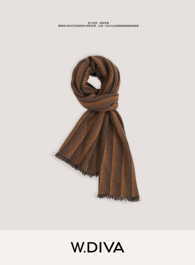 W.Diva【秋日叙诗】美拉德100山羊绒围巾高级感老钱风53J053053