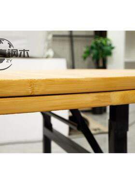 ft酒店家5ZY--001叠用实木大圆子10人1人桌20人折宴会厅圆餐桌转