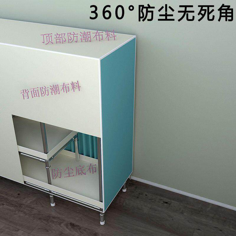 H4厚T布衣柜家人用卧室钢管加加粗固双全封闭布厨无TAJ拉链组装加