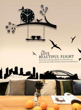 钟轻挂奢BF7089时尚简约挂客厅钟表个性创意网红装饰时钟挂现墙代