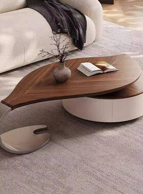 新款几茶现代计轻奢设异师树叶形小户型组合UTQ客厅家用流行