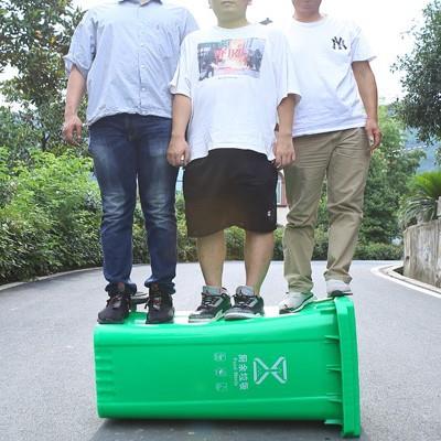 l加推厚垃圾桶户外大号量环卫塑料卫手660L推清洁车大容移动环车