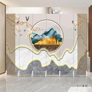 屏挡风隔断客厅简现代公室约厕所防水遮办墙折叠移动玄关985布艺