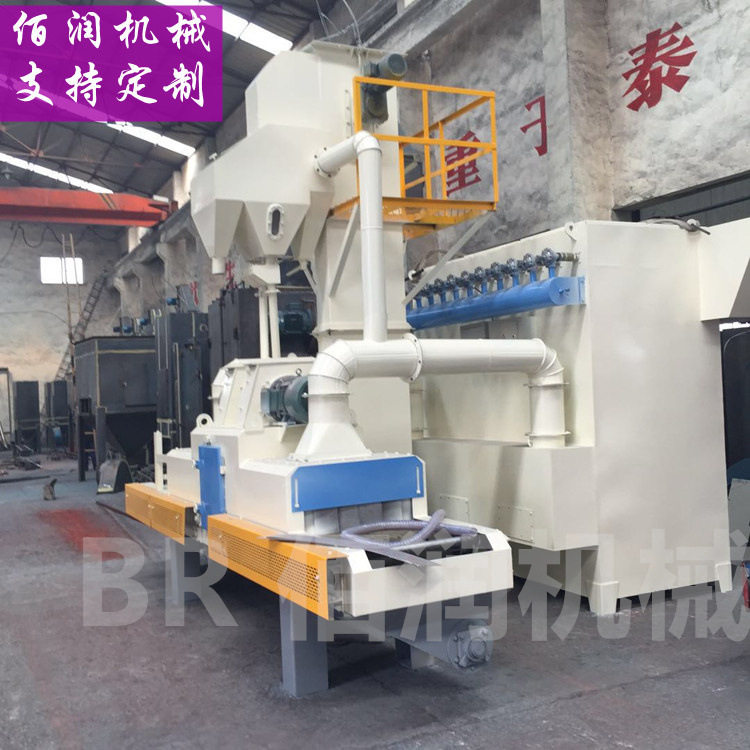 全自动石材抛丸机 通过式PC砖仿石砖清理机 打麻打毛荔枝面均匀