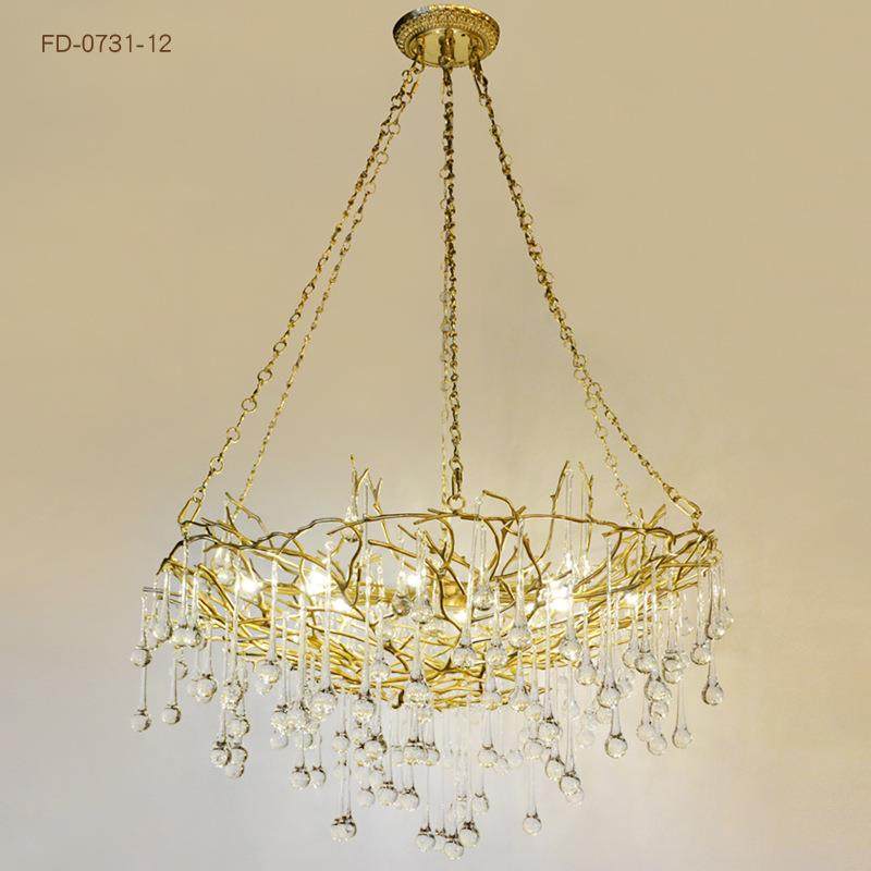 鸟全5132现铜简约树枝水晶吊灯客厅设计树枝样房师欧式别墅后代巢,家装灯饰光源,智能吊灯,淘宝优惠券,粉丝福利购,淘宝优惠卷