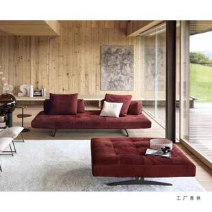 椅意式极简ASX客厅无扶手沙发双面民可移动靠背贵妃店服装宿组合