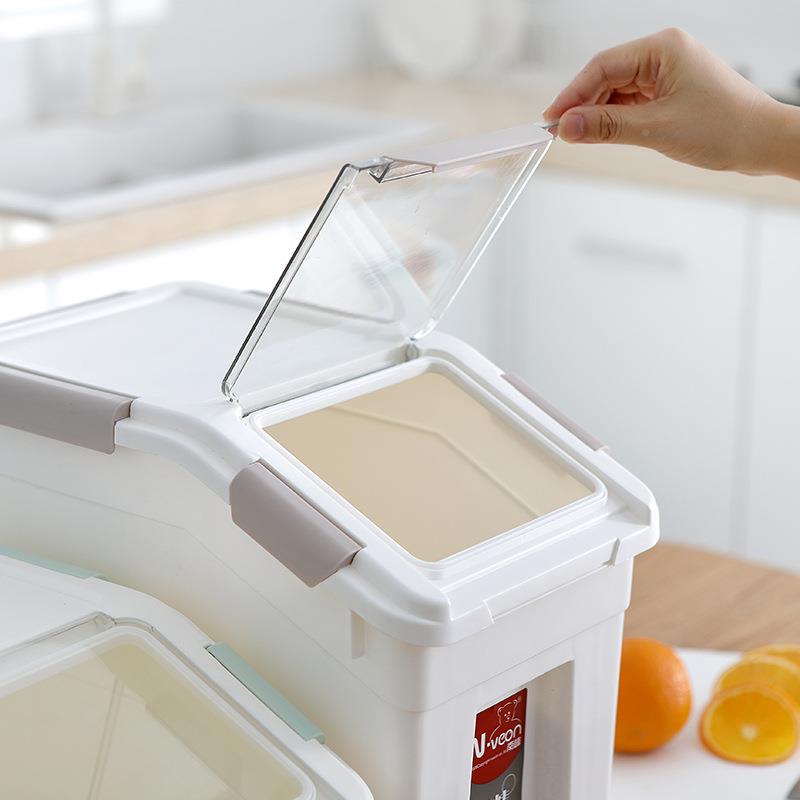 米箱米桶家K用式装米桶防潮防虫塑料APV12kg自日计量6G米缸储动米