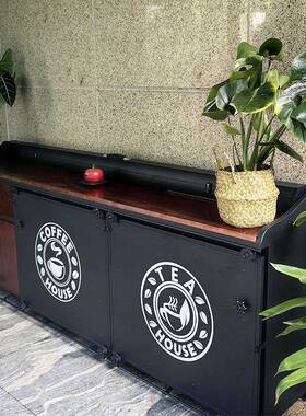 ZEEY餐y餐边柜复古业风茶水柜备餐柜铁艺物柜工吧台厅酒吧储酒柜