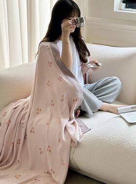 纤维盖毯A竹棉纱布毛巾盖毯多功能55536类发午休毯竹儿童宿舍沙夏