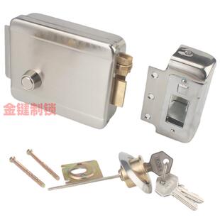 金键拉丝单头电控锁1073电磁锁单元门锁楼对锁210731V2线宇门禁讲