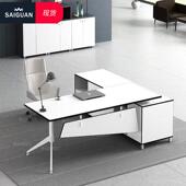 1224 上海色老板桌办公桌椅简现代时尚 大班台总白裁桌家MR 桌具约