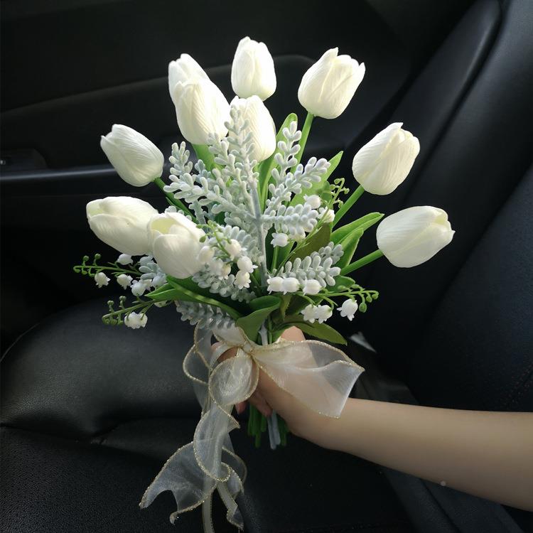 手感郁香金仿假花绢花装饰花真客厅餐厅花花瓶摆件花束手捧SJV花