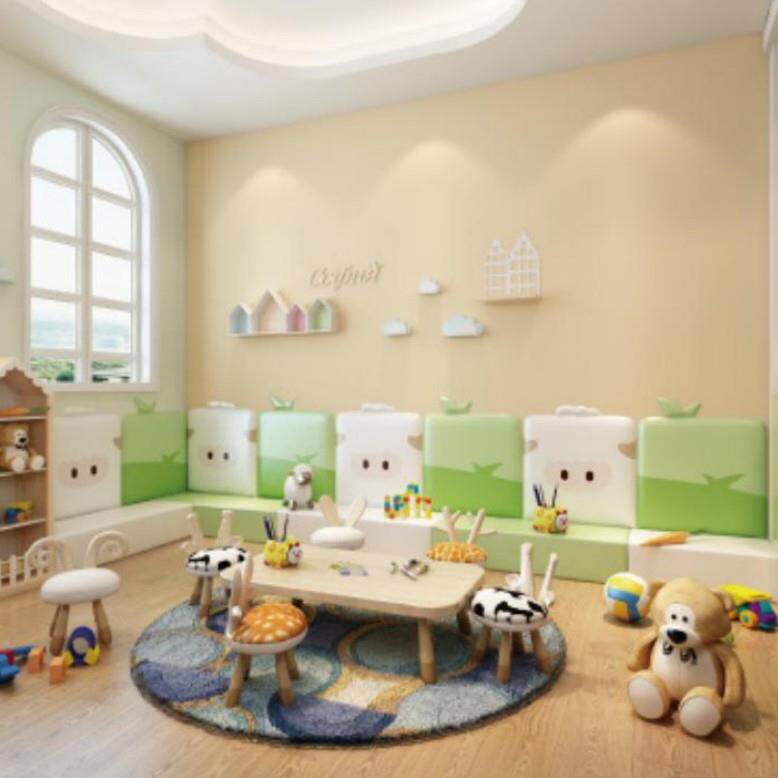 教十二生肖墙面软包儿童乐园378通墙贴卡幼室儿园创意护墙护眼装