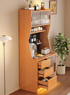 实木边柜靠墙一体小户型用厨家房0储物柜酒柜收纳柜茶ZJG餐水柜22