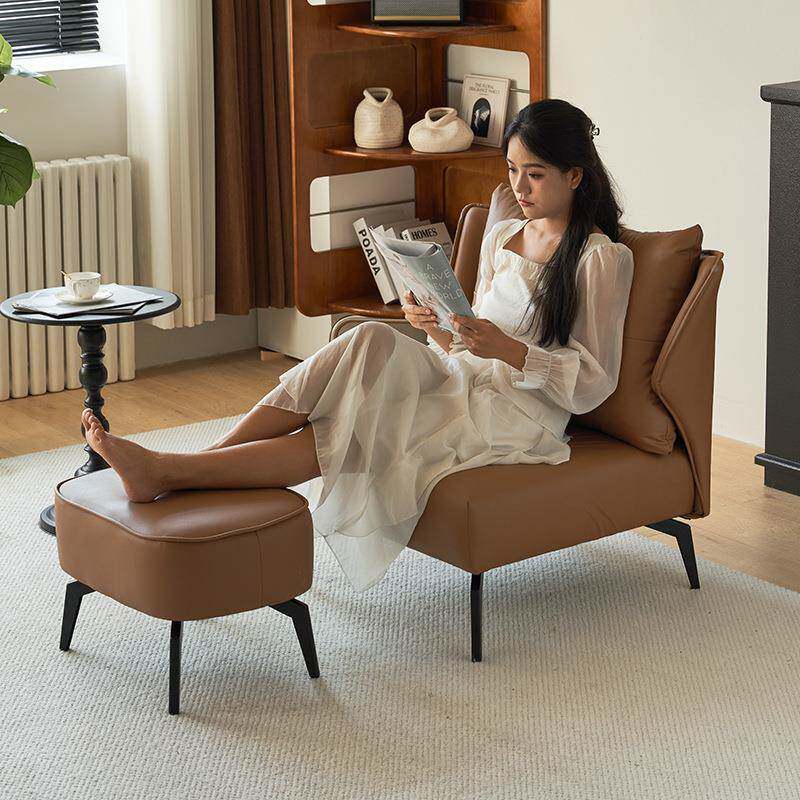 阳意式轻奢单人沙型发174办公接待小休闲家用户客厅卧室台沙发椅