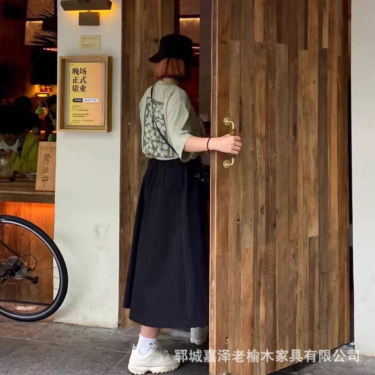 老榆木门板仿古大门民宿0315包厢门旧风格式庭院单做中门复古酒开