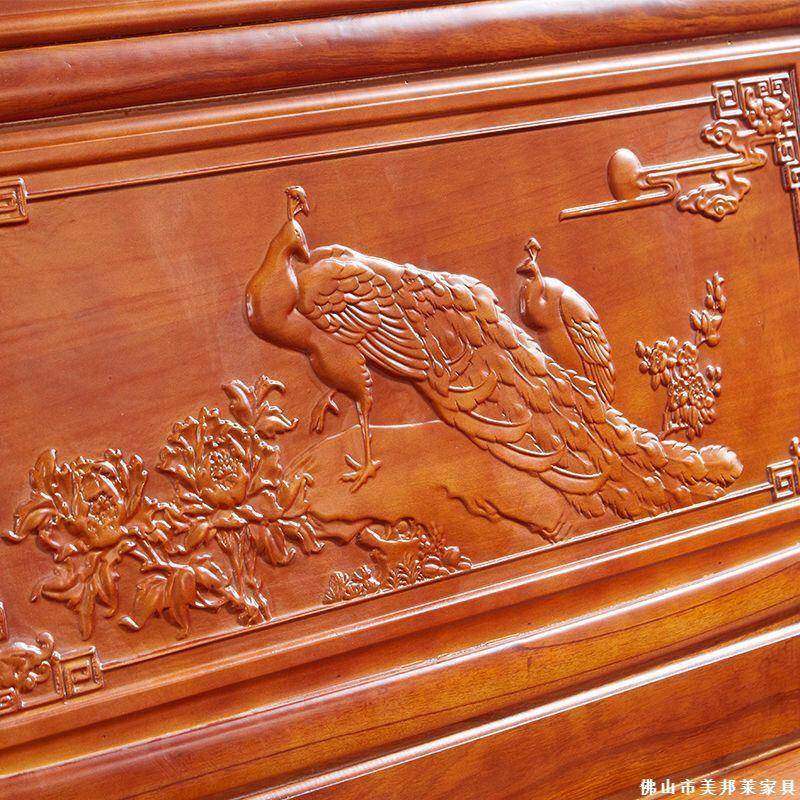 实木木沙发组客厅S80026红椿木大合户型香樟三人农家用木头仿村古