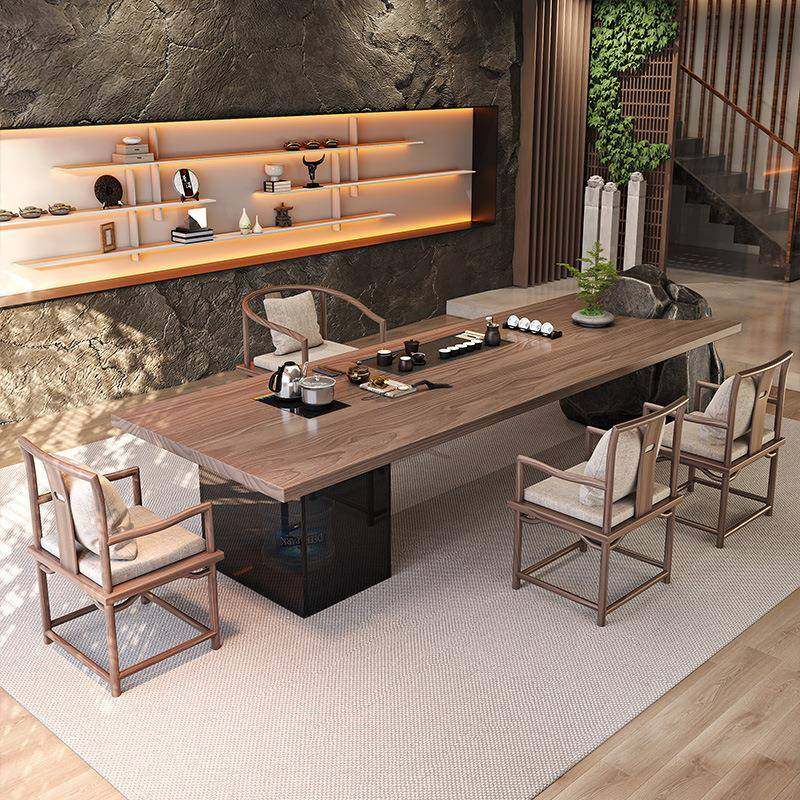 一体泡茶桌木茶桌椅组合石头五式一UYC桌嵌入实桌腿烧水壶椅茶台,商业/办公家具,茶台/茶桌,淘宝优惠券,粉丝福利购,淘宝优惠卷